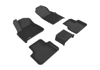 3D MAXpider Kagu 1st & 2nd Row Floormats For 17-20 Audi Q7 / Q8 - Black